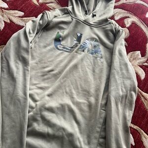 Under Armour Tan Hoodie with Camouflage Logo